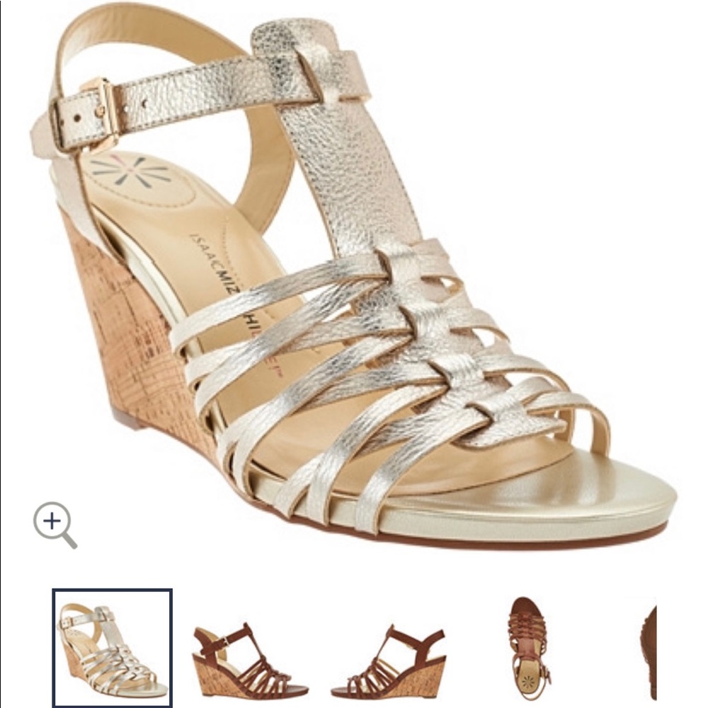 Isaac Mizrahi Live Leather Fisherman Wedge Sandals